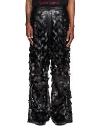 Lu'u Dan - Laser Cut Faux-Leather Trousers - Lyst