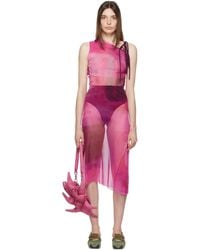 PAULA CANOVAS DEL VAS - ピンク カットアウト ミディアムドレス - Lyst