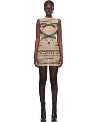 Jean Paul Gaultier - Mini-robe En Résille Stretch Imprimée X Knwls - Lyst