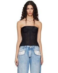 Maison Margiela - ブラック セミシア トップス - Lyst
