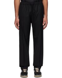 MM6 by Maison Martin Margiela - Black Tapered Trousers - Lyst