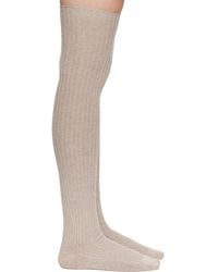 Baserange - Organic Cotton Rib Overknee Socks - Lyst
