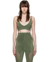 Dion Lee - Khaki Chenille Intarsia Bra - Lyst