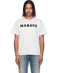 MM6 by Maison Margiela - Off- Vintage Jersey 'Margie' T-Shirt - Lyst
