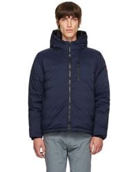 Canada Goose - Blouson Lodge Bleu Marine Rembourré En Duvet - Lyst