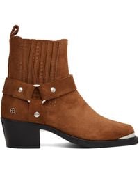 Anine Bing - Tan Mid Biker Boots - Lyst