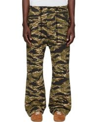 Needles - Khaki Cotton Ripstop Camo String Fatigue Trousers - Lyst