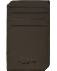 Bottega Veneta - Khaki Intrecciato Piccolo Vertical Card Holder - Lyst