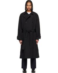 LE17SEPTEMBRE - Trench À Manches Raglan Noir - Lyst