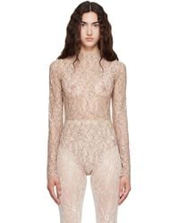 Valentino - Floral Lace Bodysuit - Lyst