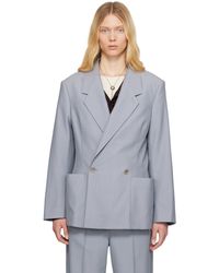 Lemaire - Mãlange Double-Breasted Jacket - Lyst