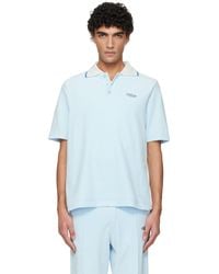 CASABLANCA - Velour Short Sleeve Polo - Lyst