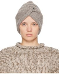 Lauren Manoogian - Taupe Knot Turban Headband - Lyst