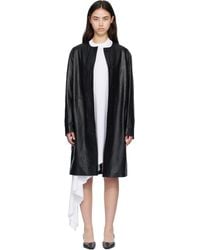 Loulou de Saison - Yari Ostrich-Effect Leather Coat - Lyst