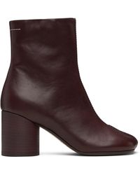 MM6 by Maison Martin Margiela - Anatomic Stitch Ankle Boots - Lyst