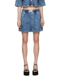 Moschino - Heart Pocket Denim Shorts - Lyst