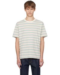 AURALEE Gradient Stripe Jersey L/S T-Shirt in Green for Men | Lyst