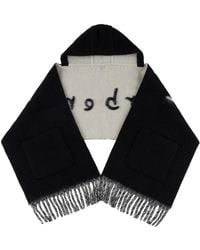 Burberry - Wool-Blend Logo Hooded Scarf - Lyst