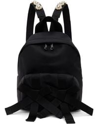 Simone Rocha - Sac À Dos Utilitaire Noir À Boucles - Lyst