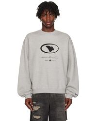 Adererror - Gray Embroidered Sweatshirt - Lyst