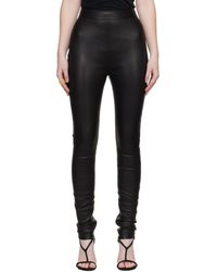 Balmain - Zipped Lambskin Leggings - Lyst