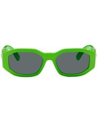 Versace - Green Medusa biggie Sunglasses - Lyst