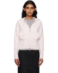 Thom Browne - Solid Loopback 4-Bar Zip Hoodie - Lyst
