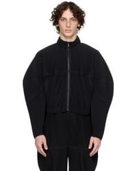 Homme Plissé Issey Miyake Kinetic Sculpture Jacket in Black for