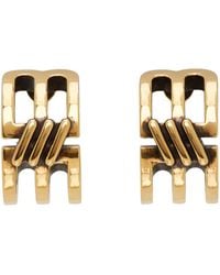 Balenciaga - Gold Bb Icon Hoop Earrings - Lyst