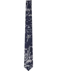 Vivienne Westwood - Cravate bleu marine et gris à motif rupestre - Lyst