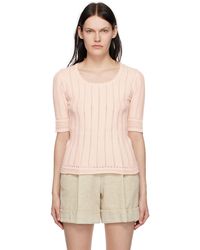 See By Chloé - Pink Scoop Neck Top - Lyst