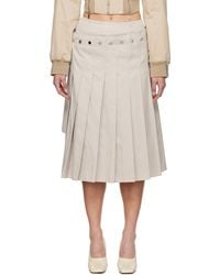 ROKH - Double Layered Pleated Midi Skirt - Lyst