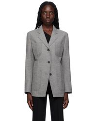 TOTEME - Veston gris à revers tailleur - Lyst