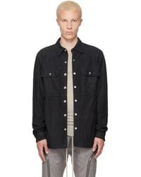 Rick Owens - Tower Suede Overshirt - Lyst