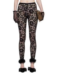 Valentino - Feathers Lace Leggings - Lyst