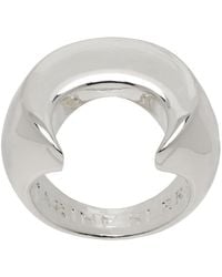 Marine Serre - Silver Regenerated Brass Moon Ring - Lyst