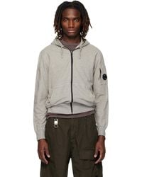 C.P. Company - Light Fleece Zip Lens Hoodie - Lyst