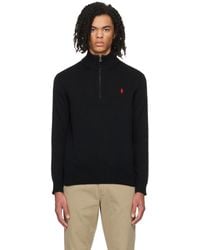Polo Ralph Lauren - Black Half-zip Sweater - Lyst