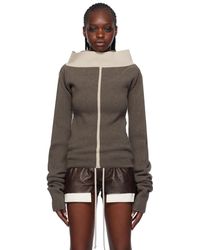 Rick Owens - Gray Cowl Sweater - Lyst