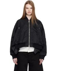 Sacai - Nylon Twill Bomber Jacket - Lyst
