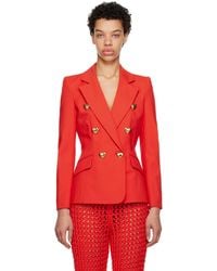 Moschino - Red Heart Buttons Blazer - Lyst