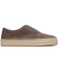 JW Anderson - Suede Lace-Front Platform Espadrilles - Lyst