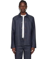 メンズ A.P.C. インディゴ Elvis デニムジャケット ブルー | Lyst