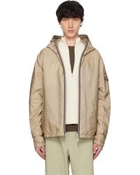 Moncler - ベージュ Evettes フード付き ショート ダウンジャケット - Lyst