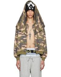 PRAYING - Khaki Shroud Zip Hoodie - Lyst