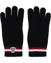 Moncler - Tricolor Wool Gloves - Lyst