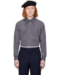Maison Margiela - Gray Pointed Collar Shirt - Lyst