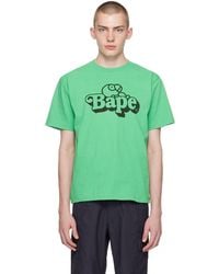 A Bathing Ape - T-shirt vert à logo à baby milo - Lyst