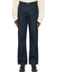Lemaire - Indigo Curved Jeans - Lyst