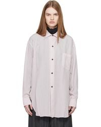 Y's Yohji Yamamoto - Cellulose Stripe Square-Collar Shirt - Lyst